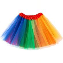 Girls Layered Stars Sequins Tutu Skirt Princess Ballet Dance Dress For 2-8 Years - cầu vồng - Xem 1