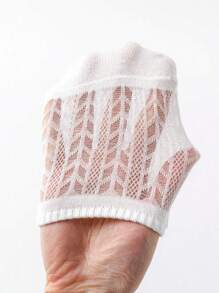 1/5/10 pares de calcetines invisibles de verano de unicolor y transpirables para mujer, con silicona blanca antideslizante para mocasines