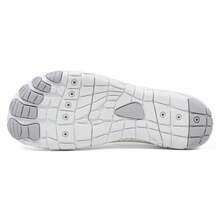 1 双男女款轻便运动水鞋，防滑两栖鞋，适合水上活动、户外徒步、游泳、钓鱼、划船、室内健身、跳绳、举重 - 白色 - 查看 5