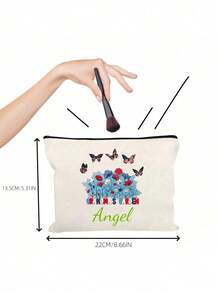 定制美国国旗心形化妆包，专属时尚收纳，专属你！共有4种款式可选（经典国旗心形、花朵蝴蝶结、樱花蝴蝶结、彩虹烟花），还可以自定义名称，打造专属你的个性化单品。