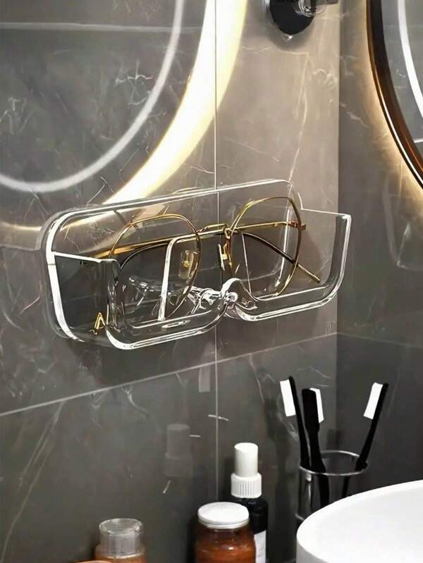 2/4pcs Glasses Storage Box Wall-Mounted Without Punching For Decoration, Placed On The Myopic Sun Wall To Display High-End Sunglasses Storage Rack, Gender Reveal Party, Perfect For Birthdays, Weddings, Parties, The Perfect Gift For Colleagues, Friends, And Family, Back To School