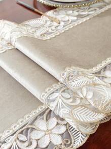 1 قطعة قماش مخمل بوليستر 100% مطرز بتطريز ثلاثي الأبعاد ناعم، شريط طاولة أنيق لديكور المنزل، المطبخ، طاولة الطعام، الخزانة، طاولة القهوة، حامل التلفاز، أطباق الطعام، المناسبات العائلية، الأعراس، حفلات الفيلا، هدايا، للاستخدام الداخلي والخارجي، التخييم، مناسب لجميع المواسم، متوفر بأحجام متعددة