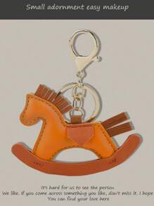 Dedoo Porte-clés charms accessoires à la mode minimaliste en blocs de couleurs, pendentif poney mignon, idées de cadeaux, porte-clés petits cadeaux pour femmes