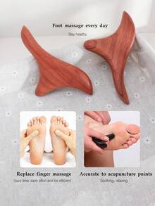 1 件木质触发点按摩刮痧工具，专业淋巴引流工具，木疗按摩工具，适用于背部腿部手部面部、刮痧、淋巴引流、脂肪团、背部抓挠器、学校、返校、旅行、旅行必需品、家居必需品、水疗、按摩工具、按摩、按摩器、水疗 - 紅木色 - 查看 6