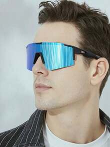 男女通用户外运动时尚眼镜，半框设计彩色镜片，适合户外运动、骑行、跑步、徒步旅行、日常时尚、夏季海滩度假街拍、户外、旅行