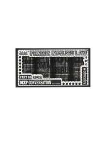 4 Rollen Vintage englischer Text Serie, je 2m, wasserfeste PET Dekoaufkleber, DIY Scrapbooking Aufkleber Rolle Klebeband Set, geeignet für Alben, Scrapbooks, Planer, schwarze Kunststoffoberfläche, europäischer und amerikanischer Stil