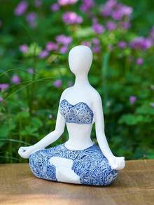 1pc Modern Luxury Nordic Style Resin Yoga Girl Decoration, Abstract Sculpture Statue, Suitable For All Room Types, Can Be Used Indoors And Outdoors - No Electricity Required Best Gifts Birthday Graduation - Multicolor - View 12