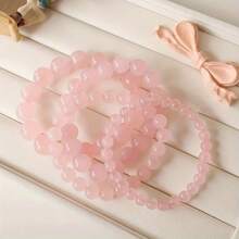 QYDCX Cuentas sueltas de cuarzo rosa natural para hacer joyas, pulseras, artesanía de costura y otros accesorios - disponibles en 6 mm, 8 mm y 10 mm