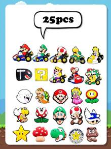 Sanrio Super Mario , Pvc Soft Rubber Shoe Accessories, DIY , Shoe Buckles, Shoe Flowers, Shoe Ornaments