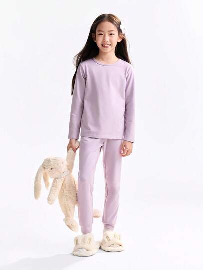 Annil Barnkläder för pojkar, flickor, mellan- och högstadieelever, höstkläder och byxset, varma höstkläder