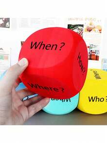 BELLKIDS 4 PCS Spelling Dice, 4 Colors, Roll Dice, Learning Dice, Question Dice, Suitable For , Reading, Home, Party Games