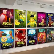 1 件墙面艺术海报可选框架流行无敌第 2 季原子前夜经典复古海报装饰画墙艺术白色牛皮纸卡哇伊房间装饰 - 彩色 - 查看 1