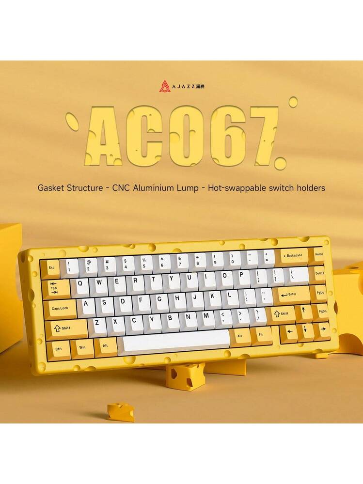 AJAZZ AC067 Wired Mechanical Keyboard CNC Aluminum Tuotuo Cheese