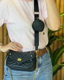 Asaloog WOMEN'S CROSSBODY BAG WITH COIN PURSE AND CHAIN HAND STRAP DC-819