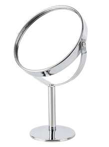 Hochauflösender Schminkspiegel für zuhause, Prinzessinen Tischspiegel, beidseitig drehbar, tragbarer Spiegel für Schlafsaal, Kosmetikspiegel, runder Tischkosmetikspiegel mit Vergrößerung, 16cm beidseitiger Spiegel, 360° drehbarer Schminkspiegel, mit Halterung für Badezimmer und Schlafzimmer, Vergrößerungsspiegel, für den Tisch geeignet, 16cm Silber hochkant badezimmerspiegel, tragbarer beidseitiger Vergrößerungsspiegel