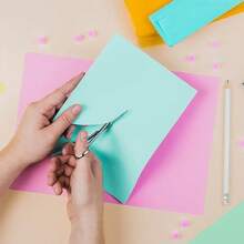 Vibrant Assorted Color Paper Sheets 100pcs For Decorating Drawing Origami Construction Printing Scrapbooking Card Making DIY Arts & Crafts Ideal For School Kindergarten Home Projects Girls Boys, School Supplies,Back To School
