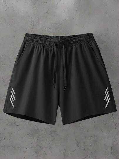 Pantalones cortos deportivos de secado rápido con bolsillo para hombres