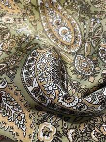 1 pezzo Sciarpa da donna elegante in raso con stampa paisley, 70x70cm, adatta per uso quotidiano, stile bohémien
