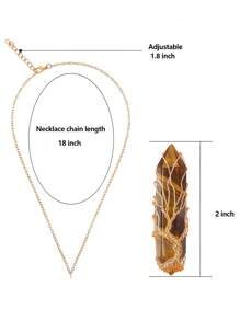 Collana di cristallo curativo fai da te fatta a mano con albero della vita, pendente in pietra naturale avvolto in filo, collana con pietra preziosa di quarzo spirituale esagonale, gioielli per donne e uomini.