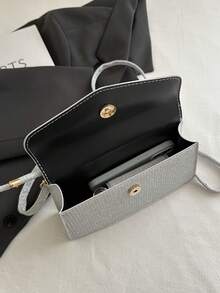 女士闪亮时尚方形手提包，适合派对和聚会