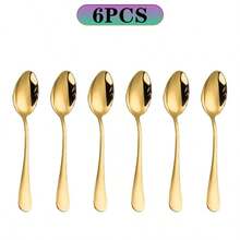 20 件/套不锈钢尖头咖啡/甜点勺，高档餐具，家用优雅小勺 - 彩色 - 查看 3