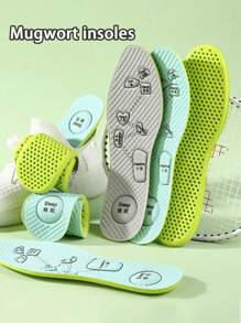 Zwei Paar Beifuß geruchsbeseitigende Popcorn-Stil Fußpolster. Neuer Stil, super weich, elastisch, nicht verformbar, schweißaufnehmend, atmungsaktiv, kühl und komfortable Fußsohle Weichpolster.