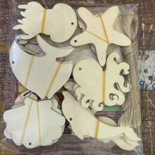 88 Pieces Sea Animals Wooden Craft Kit With Stickers, Drill Stickers And Colored Pencils Colorful DIY Painting And Decorating Kits, Gifts And Seasonal Decorations For Back-To-School Season, Halloween And Christmas Diy Gifts