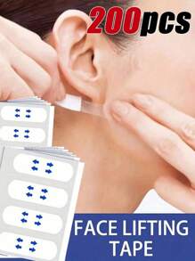 [200pcs/80pcs/40pcs/4pcs] Invisible Face Lifting Tapes, Used To Lift Sagging Skin, Instant Face Tape For Women, Lifting Sagging Skin And Concealing Makeup Tape, For Double Chin & Neck, Face Slimming - Alcohol-Free, Suitable For All Skin Types, Unisex
