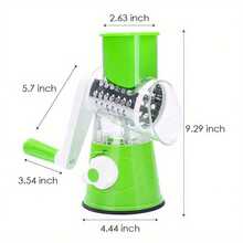 Multifunctional Rolling Vegetable Chopper For Kitchen - Hand-Cranked Shredder And Slicer - Potato Slicer - Cheese Grater - Multicolor - View 3
