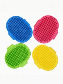 1 pieza Cepillo de baño para mascotas, cepillo de aseo para gatos, guante de baño para perros, guante de masaje, cepillo de limpieza, cepillo de champú para mascotas, peine de baño de goma de silicona con mango redondo ajustable, herramienta de auto-acicalado para gatos, adecuado para rincones de gatos, tabla de rascado para la cara del gato, masajeador de gato ajustable, accesorios para gatos, tabla de rascado para mentón de gato, tabla de rascado de belleza, mini juego para el hogar, herramienta de acicalado para perros y gatos