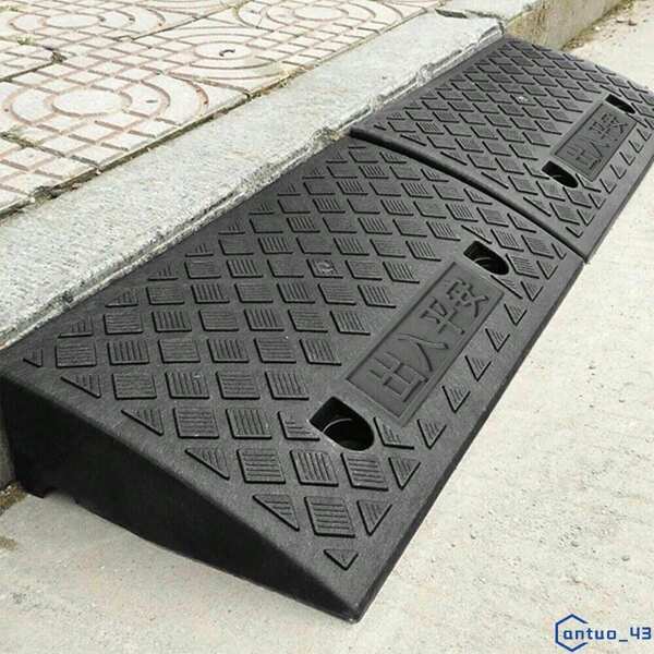 NetHong Rampas de goma para bordillos (2 unidades), para garaje, para acceso de coches y sillas de ruedas.