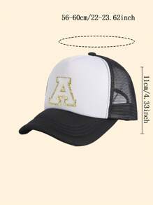 1 pièce Casquette sport enfants lettre A-Z Casquette ajustée Hip Hop Casquette de baseball Casquette Snapback Chapeau de soleil Printemps Été Automne Casquette de baseball