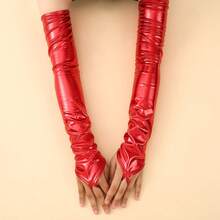 一对 19.29 英寸金属防紫外线臂套 - 夏季女士透气冰丝防晒袖套，适合骑行、跑步、户外活动、时尚且实用 - 彩色 - 查看 9