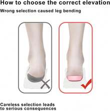 Correct-Position Height Increase Insoles, Heel Cushion Inserts, Heel Lift Inserts Leg Length Discrepancies (Pink, 1 Height) - Pink - View 3