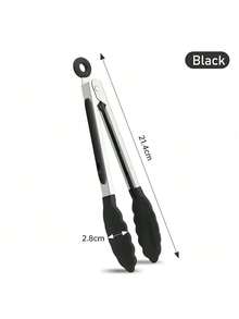 1pc Small Kitchen Tongs, 7-Inch Mini Food Tongs, Heat Resistant Nylon Tips Tongs For Cooking, Serving, BBQ, Grilling, Salad And More, Kitchen Stuff, Baking Tools - Multicolor - View 9