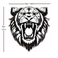 1pc Black & White Animal Series Fierce Lion Head, Wolf, Leopard, Gorilla King Kong 3D Effect Car Scratch Cover Sticker Decal For Automotive, Motorcycle, Vehicle Decoration - one-size - View 14