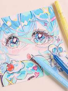 Languo 72 Colors Burst Flash Color Neutral Pen Set Jumbo Capacity Metallic Glitter Gel Pens, Flash Special Effects Highly Attractive Drawing Handbook Pen Highlighter 1mm, Elementary School Students Art Drawing Special Diy Drawing Book Can Be Stacked Color Impermeable Paper High Capacity Highlighter Highlighter Gel-Pen Hand Drawing Pen Can Be Used For Student Marking , Back To School Gifts