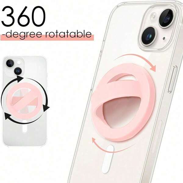 Creative Silicone Magnetic Bracket Suitable For IPhone Mobile Phone Back Sticker Bracket Magnetic Finger Ring Buckle Anti-Fall And Anti-Slip