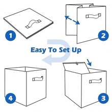 NetHong Würfelförmige Aufbewahrungsbox, Kleiderschrank-Eingangs-Schuhschrank-Aufbewahrungsbox, faltbare 11-Zoll-Kleiderschrank-Aufbewahrungsbox, Aufbewahrungsbox mit Griff, geeignet für die Kleiderschrank-Aufbewahrung und Organisation von Kleidung und Spielzeug