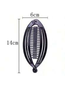 Set de 3 piezas/2 piezas de pinzas para el cabello onduladas mate, pinzas para cola de caballo de fiesta en la playa, ganchos para el cabello, pinzas para el cabello tipo banana - Hueco multicolor - Ver 9