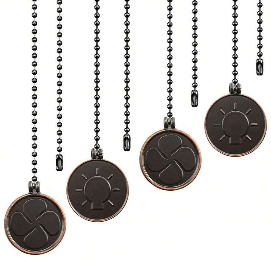 Ceiling Fan Pull Chain Fan Pulls Light And Fan Decorative 2Pcs Beaded Ball Fan Pull Chain, Fan Pulls Set With Connector, Orb - Multicolor - View 1