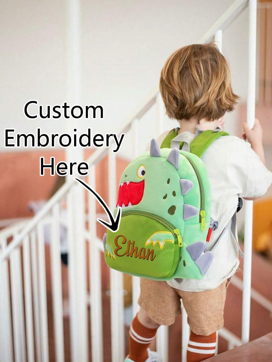 Sac à dos personnalisé mignon pour enfants - broderie de lettre personnalisée, sac d'école maternelle , cadeau d'anniversaire unique, sac à dos léger pour tout-petits, multifonctionnel, ornemental, lettre, , moderne, coloré, mignon, adorable, décontracté, personnalisé, personnalisé, unique, personnalisé, cadeau idéal pour lui, cadeau idéal pour elle - Multicolore - Voir 1