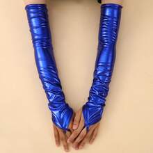 一对 19.29 英寸金属防紫外线臂套 - 夏季女士透气冰丝防晒袖套，适合骑行、跑步、户外活动、时尚且实用 - 彩色 - 查看 12