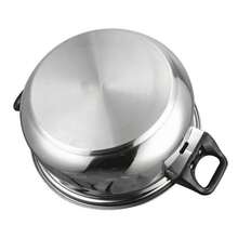 12PCS Stainless Steel Cookware Saucepan Set Pan Pot Kitchens Cooking Glass Lid UK - Silver - View 8