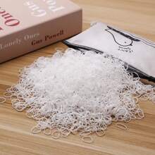 500pcs Solid Disposable Hair Tie Casual Ponytail Holders Hair Elastics Hair Rubber Bands Scrunchies Hair Rope Elastic Hair Tie