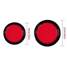 10-Piece/20-Piece/50-Piece Red And Black Party Decor Red And Black Party Plate Disposable Black And Red Paper Cutlery Set Suitable For Weddings, Carnivals, Retirement Parties, Halloween Decorations, Party Gifts - Black and Red - View 2