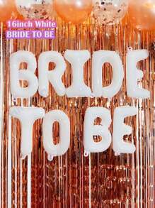 1 Set Of White Bridal Party Balloons Set, Bride To Be Bachelorette Party Decorations, 16 Inch Bride Bachelorette Party Decorations White Balloons, Balloon Banner Bride, Bride Letter Balloons, Suitable For Bachelorette Party Decoration Wedding Engagement Bride Photo Booth, Bachelorette Party, Bridal Shower Decoration Photo Background Letter Balloons