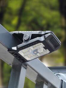 1pc New Solar Wall Light, IP65 Waterproof, Solar Powered Patio Decorative Clip Lamp. Motion Sensor Small Path Light, Easy Install Without Wiring, Auto On From Dusk To Dawn. Happy Holidays, Happy Halloween - Black - View 12