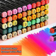 178 Vibrant Colors markers(complimentary marker paper included), Double-Tip Design Markers Coloring Set. smooth writing and coloring Markers Alcohol.Made with fade-resistant ink, these marker pens are perfect for various surfaces. Elevate your crafts and artwork! Great for back-to-school shopping.