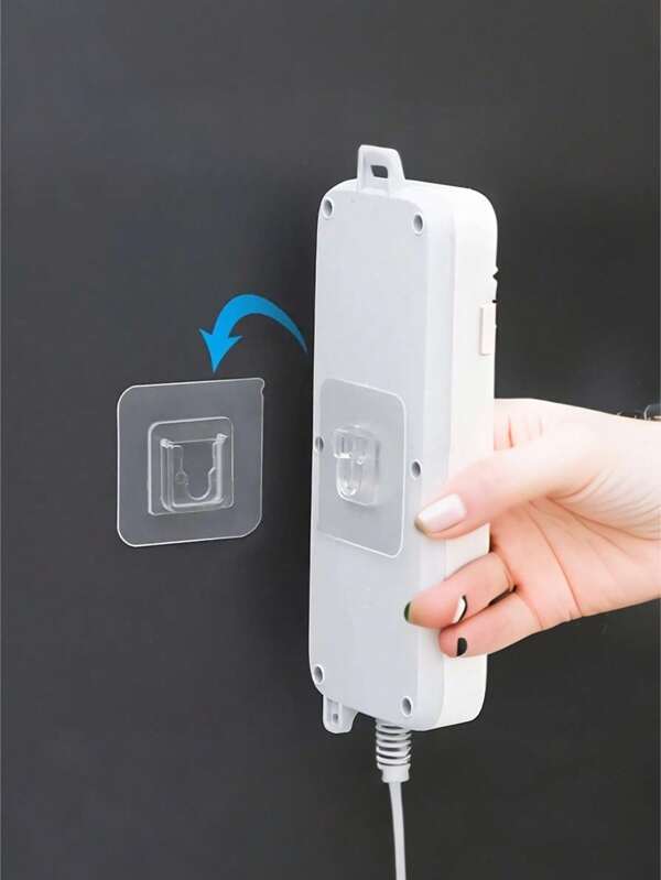 2/6/14/20pcs Strong Adhesive Hook, Easy To Install Adhesive Practical Hook - Waterproof Plastic Wall Mount, Traceless Buckle, No Need To Punch Holes, Multi-Function, Suitable For Bathroom, Kitchen, Home, Wall Hangings, Mobile Adhesive Hooks, Routers, Sockets, Photo Frames, Remote Controls - Multi-Purpose Hooks, Suitable For Bedroom, Office, Fashion Style, Practical Hooks Back To School